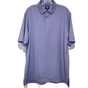 FootJoy FJ Golf Polo Shirt Men’s Size L  Lavender Polka Dot